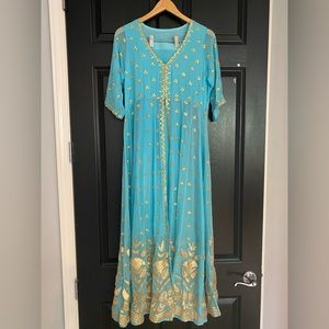 Gota pati work, blue anarkali/dress